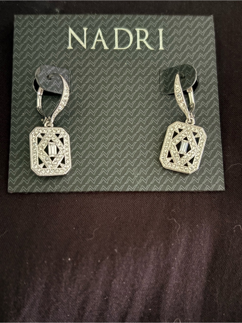 Nordstrom Silver-Tone Necklace with Oval Crystal Pendant